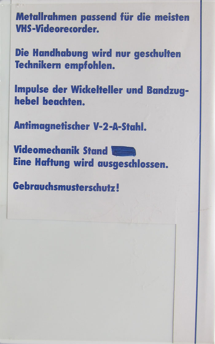 Burosch Videomechanik Testcassette