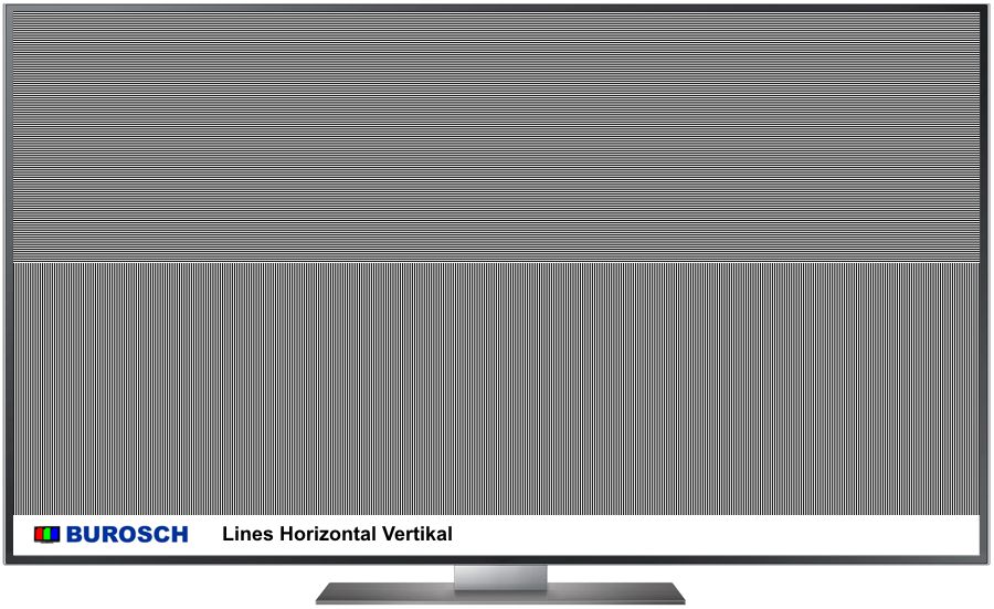 TV Testbild Lines Horizontal Vertikal mit moire bei gestauchter oder gedehnter TV Darstellung