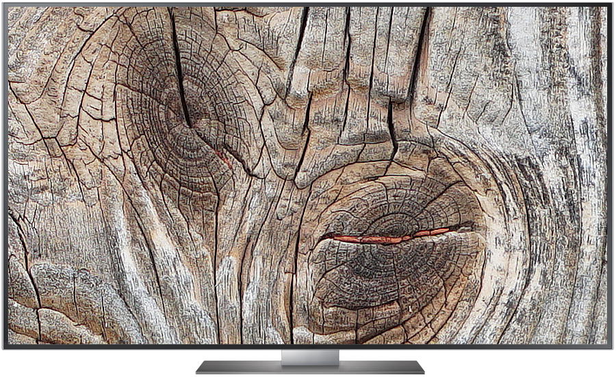 TV Realtestbild Wood nativ
