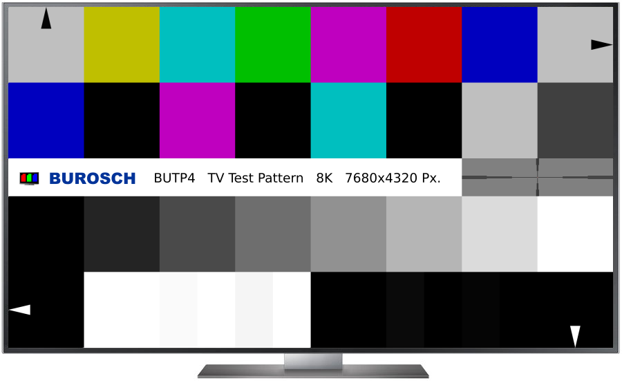 TV Testbild „BUTP4“ für 8K, 4K UHD und Full HD Fernseher