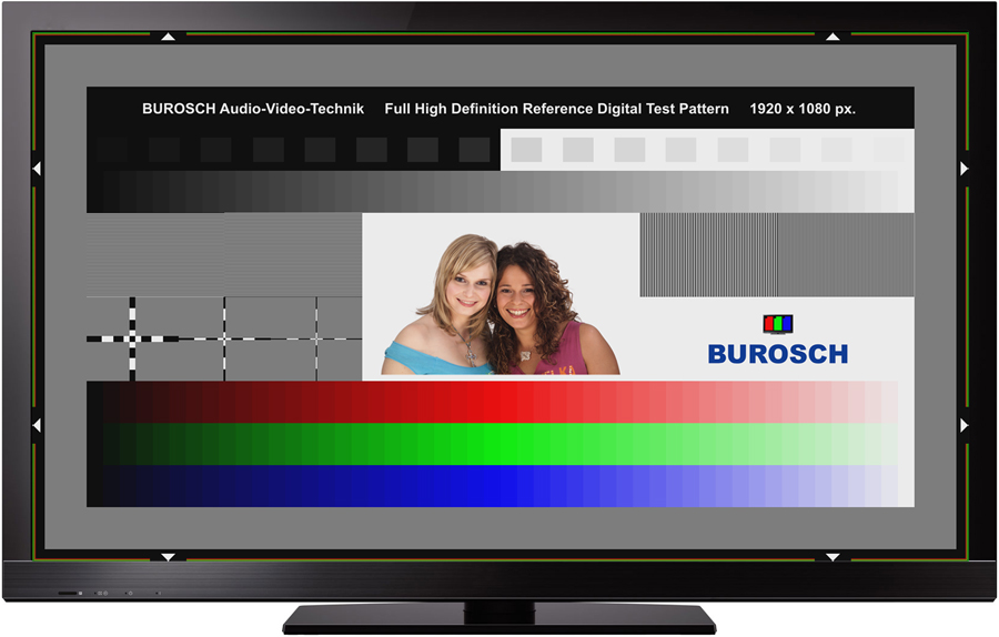 Burosch DIVAS Universal TV Testbild 16:9 Full HD UHD 8K