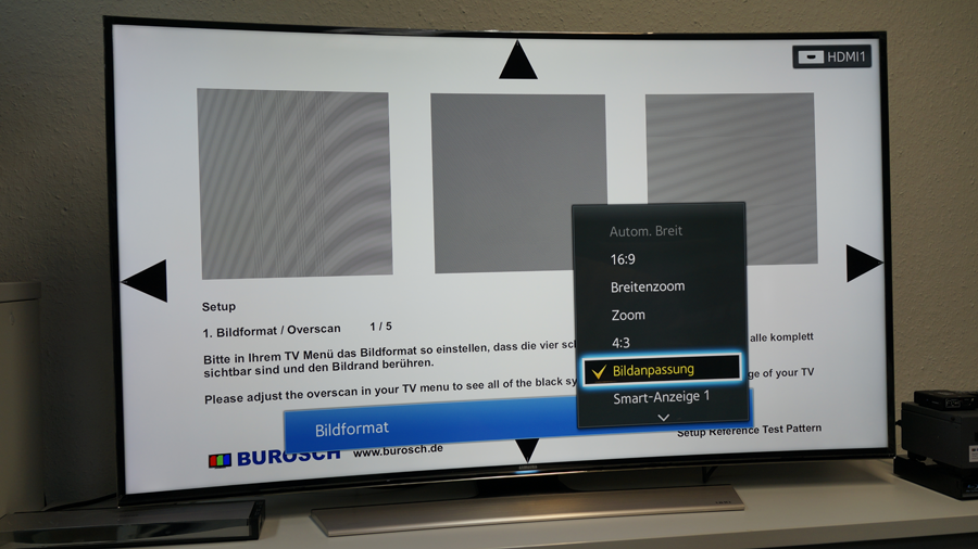 Burosch Bildformat Samsung TV Bildanpassung